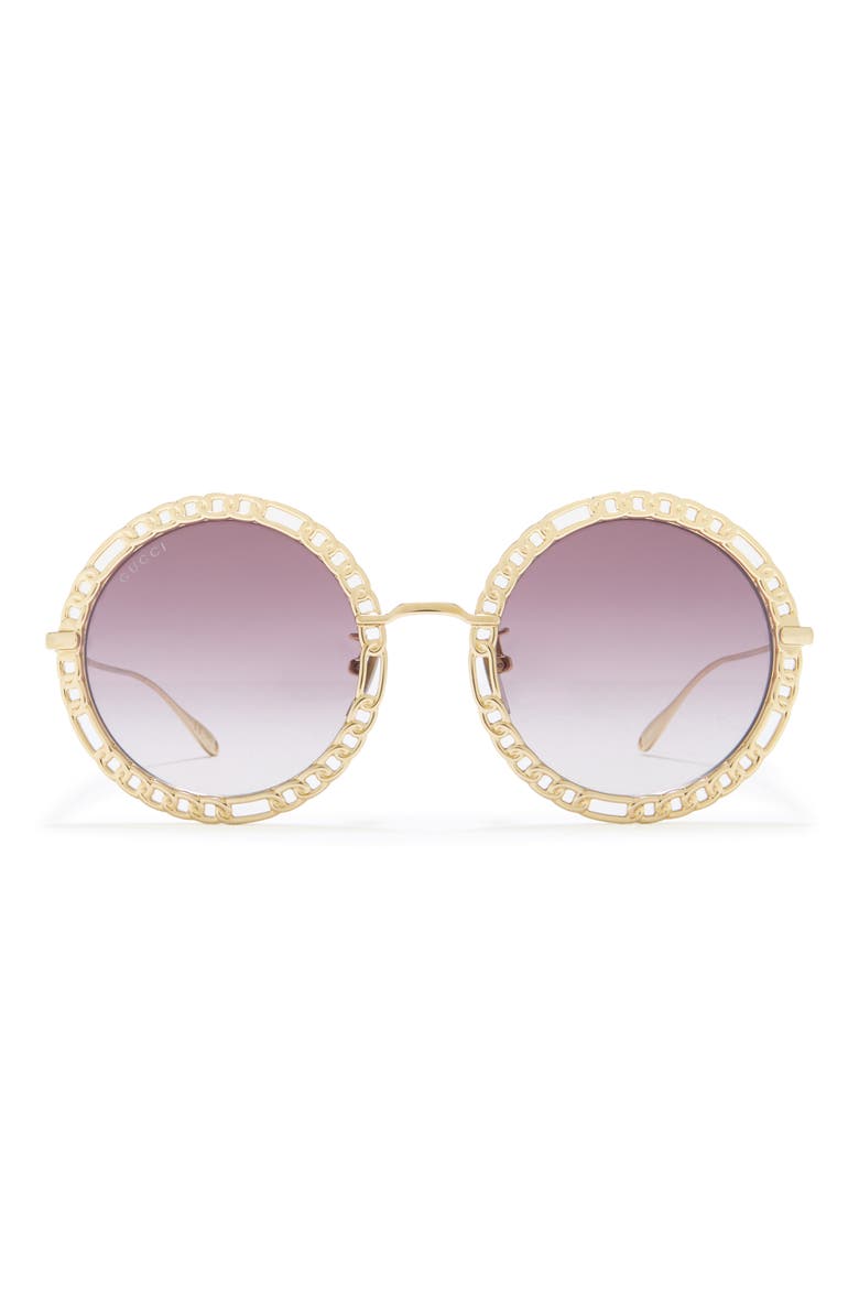 53mm Round Sunglasses, Main, color, GOLD VIOLET