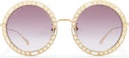 Gucci 53mm Round Sunglasses