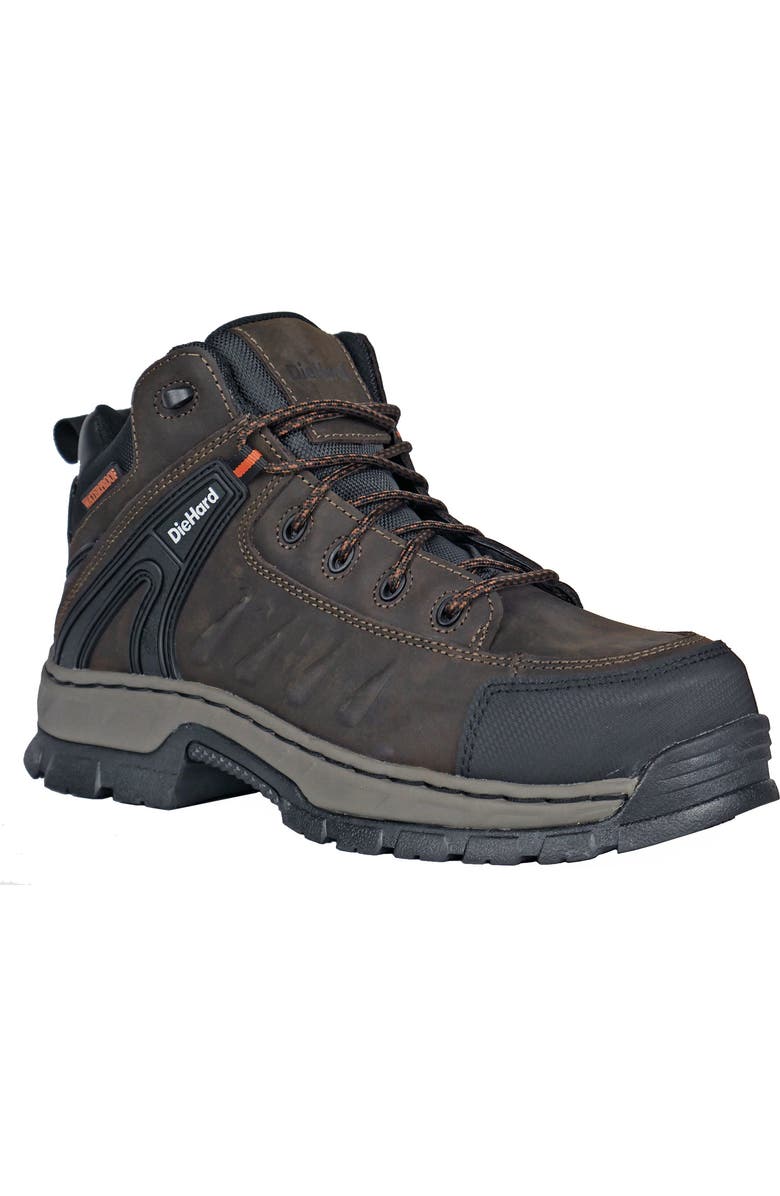DieHard Squire Composite Toe Waterproof Work Boot, Main, color, Brown