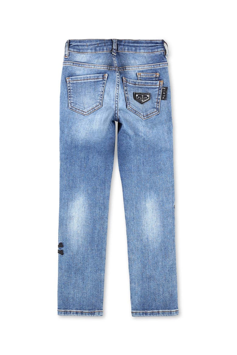 Jeans Regular Fit Skull Girl, Alternate, color, storm/indigo