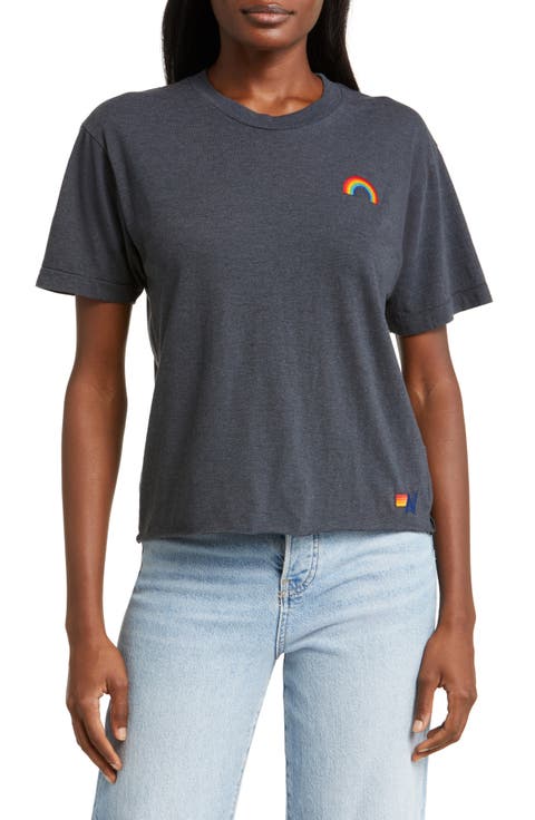 Embroidered Rainbow T-Shirt