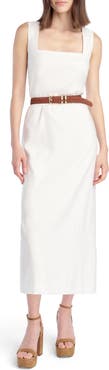 Favorite Daughter The Perfect Opportunity Linen Blend Midi Dress