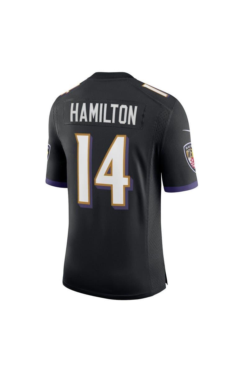 Nike Men's Nike Kyle Hamilton Black Baltimore Ravens Vapor Limited Jersey, Alternate, color, 