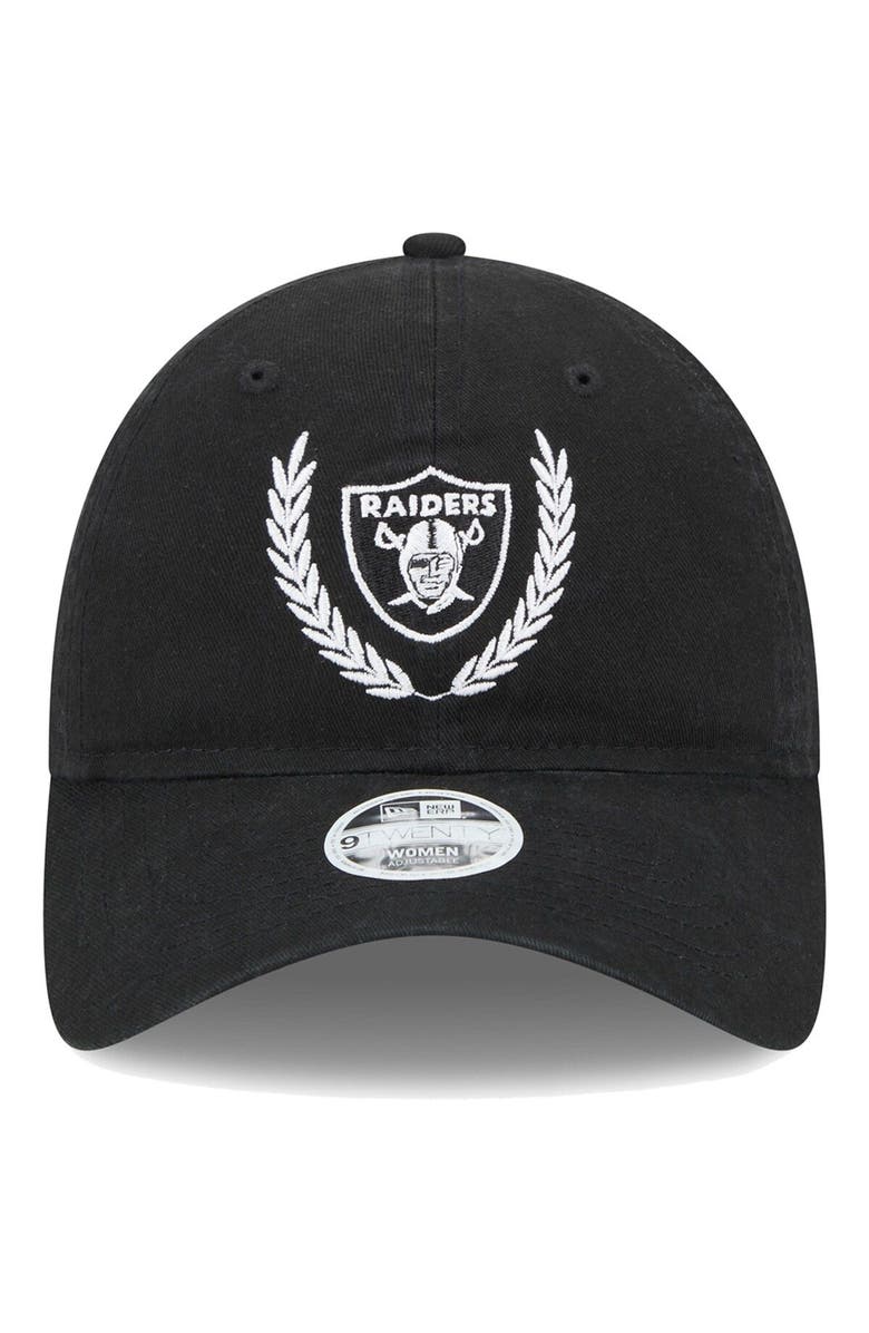 New Era Women's New Era Black Las Vegas Raiders Leaves 9TWENTY Adjustable Hat, Alternate, color, Black