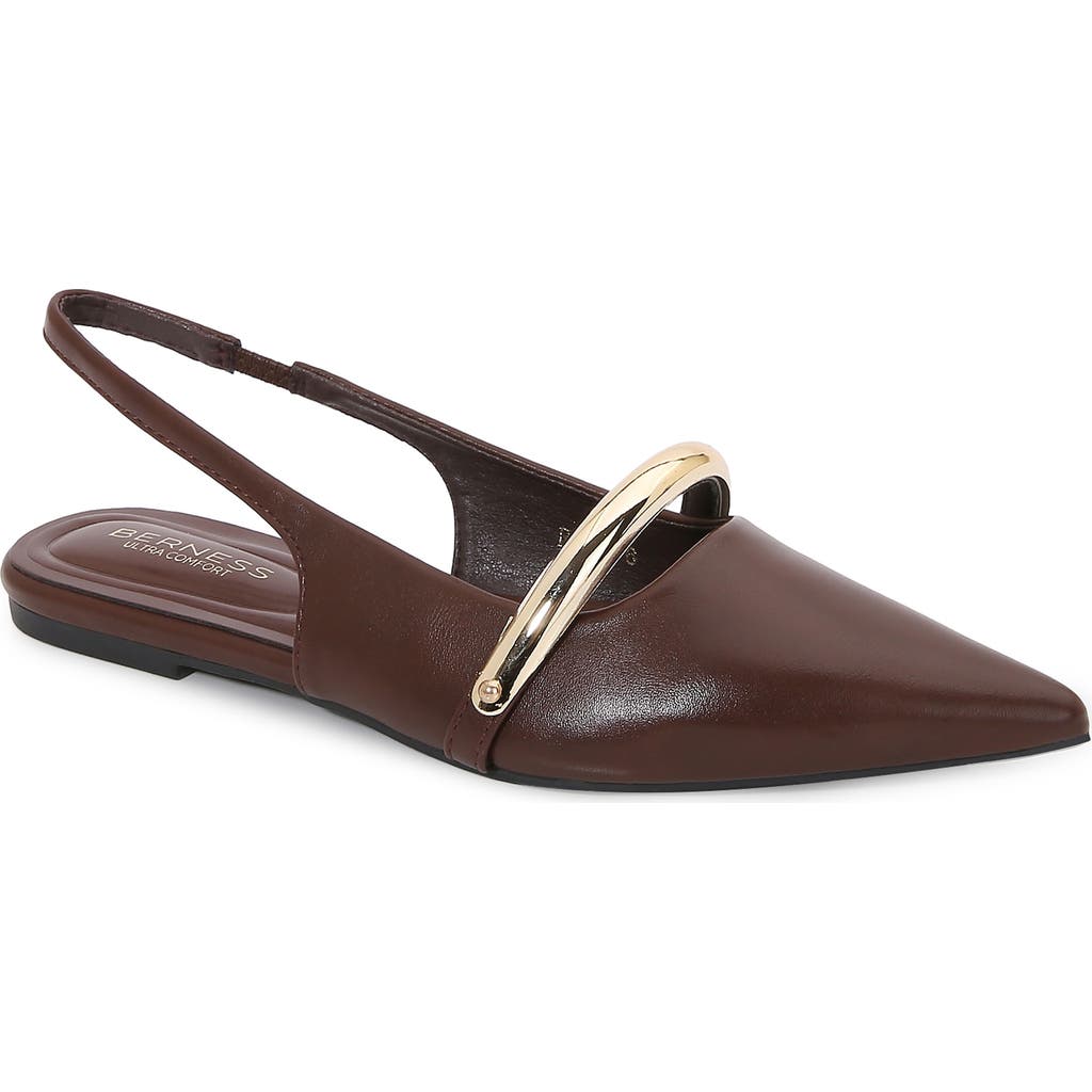 Berness Reina Slingback Flat In Brown