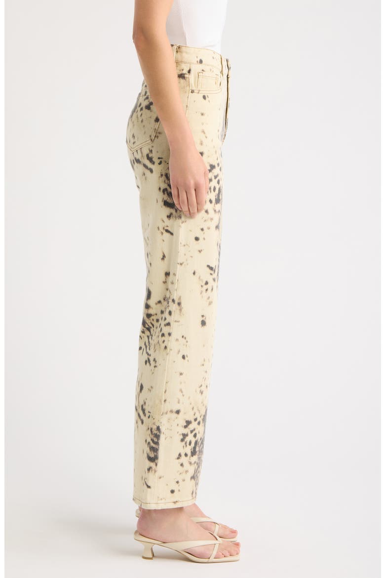 Splatter Pattern Mid Rise Bootcut Jeans, Alternate, color, SPECKLED BONE