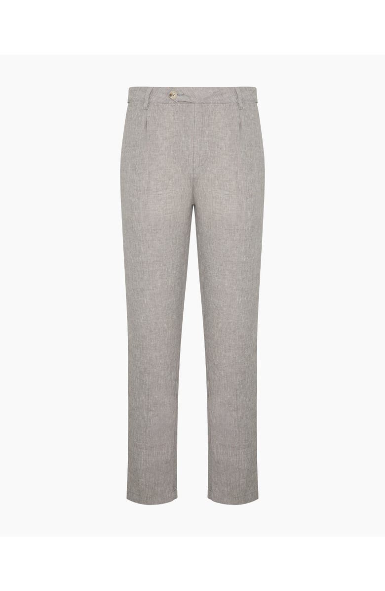 Onia Linen Tapered Pleated Trouser, Alternate, color,