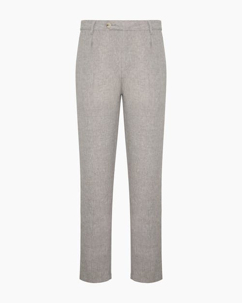 Onia Linen Tapered Pleated Trouser In Multi