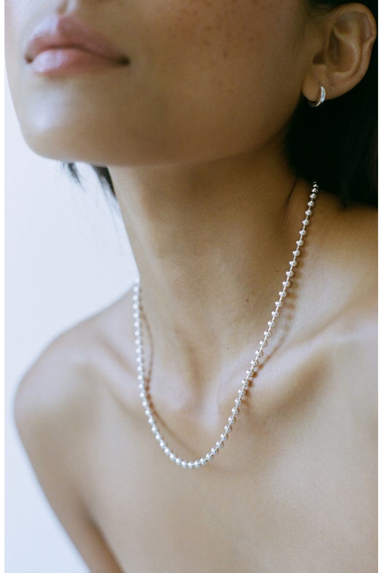 Ball Chain Necklace, Alternate, color, SILVER