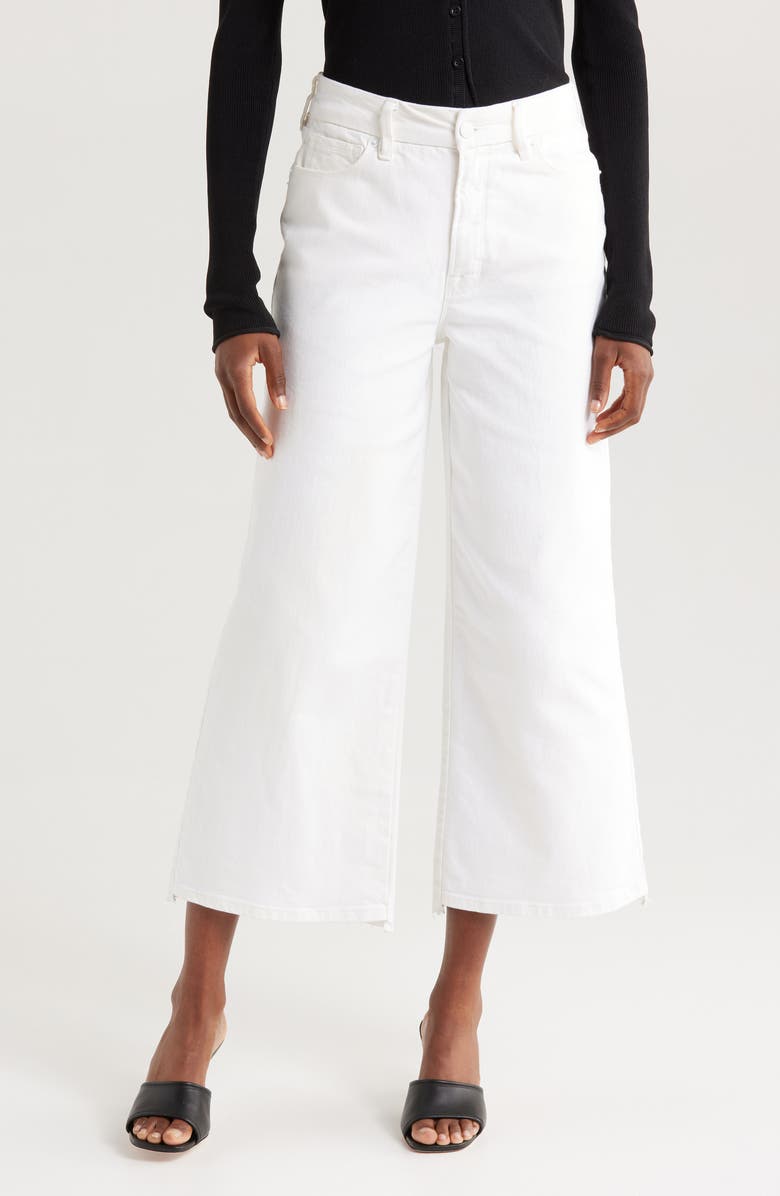 Good American Good Waist Crop Palazzo Jeans, Main, color, White001