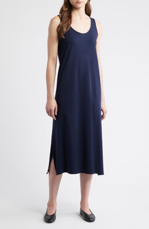 Sleeveless Organic Cotton Midi Dress