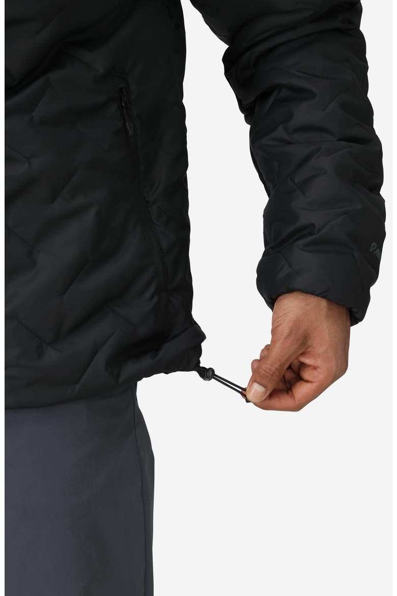 Monoquilt Zip Hoodie, Alternate, color, BLACK