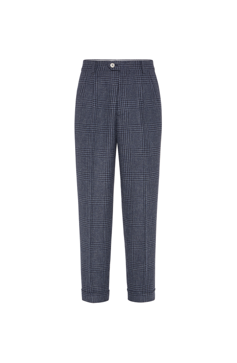 Leisure fit trousers with double pleats
