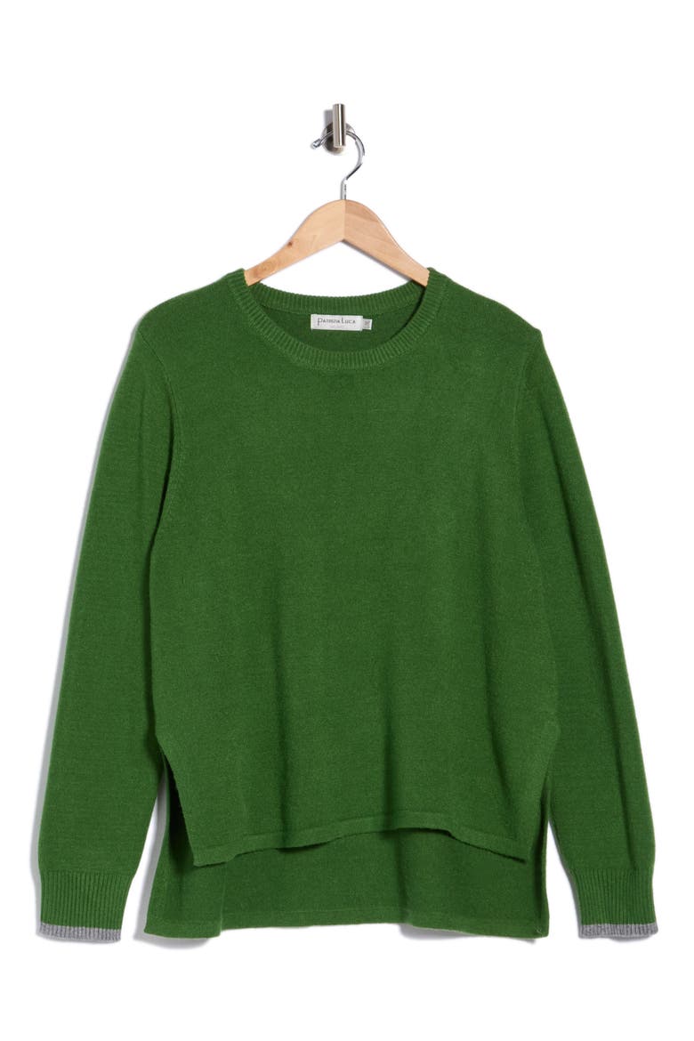 Boxy Crewneck Sweater, Main, color, GREEN