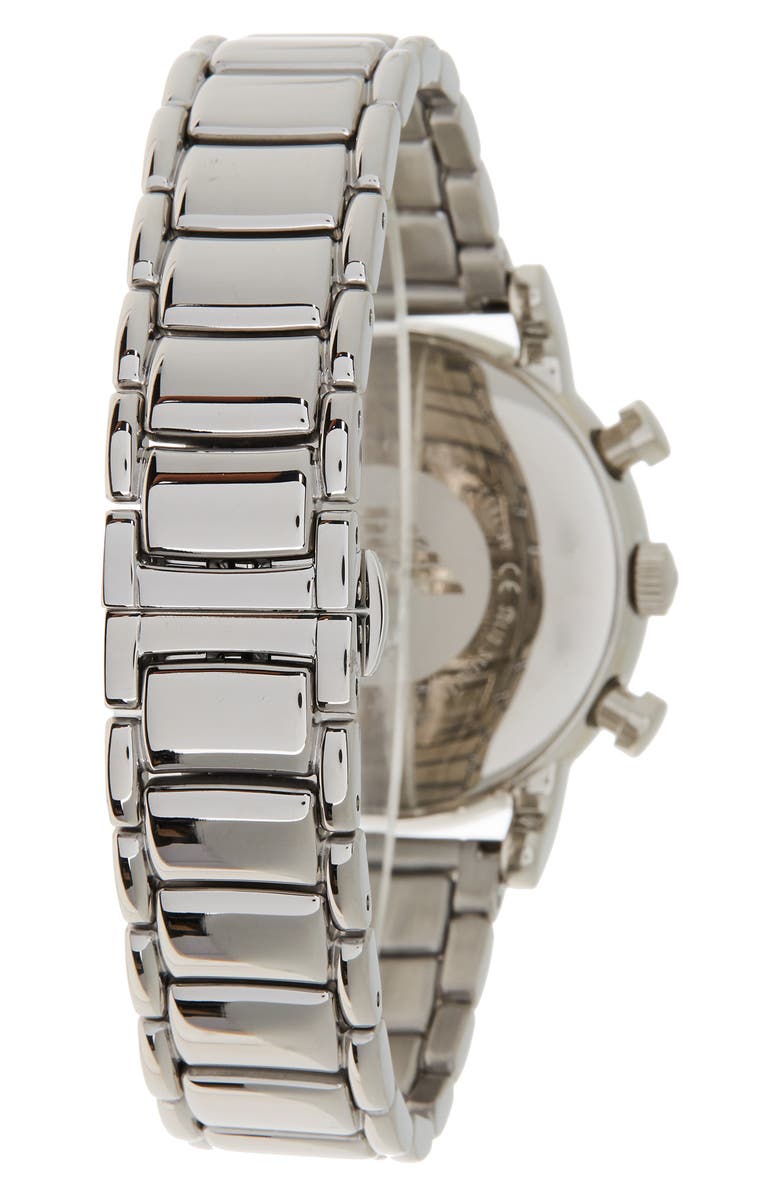 Emporio Armani Men's Chronograph Black Dial Watch, 43mm, Alternate, color, Silver