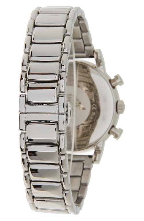 Emporio Armani Chronograph Black Dial Watch, 43mm In Silver