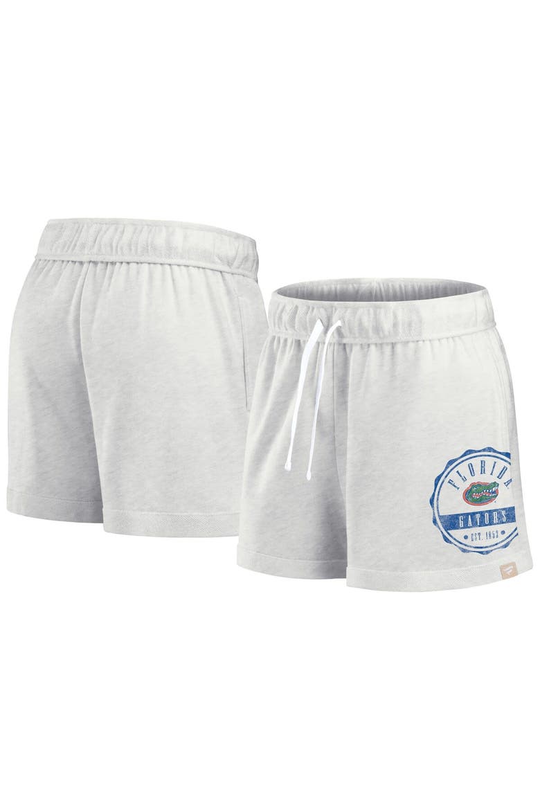 Women's Fanatics Branded Oatmeal Florida Gators Win Badge Shorts, Main, color, Oatmeal