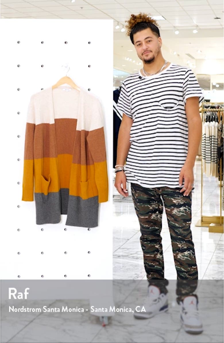 Kent Colorblock Long Cardigan, sales video thumbnail