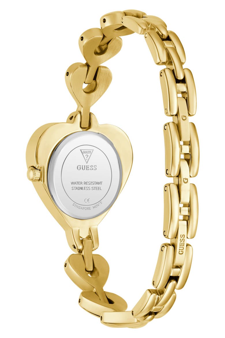 Valerie Heart Bracelet Watch, 28mm, Alternate, color, CHAMPAGNE