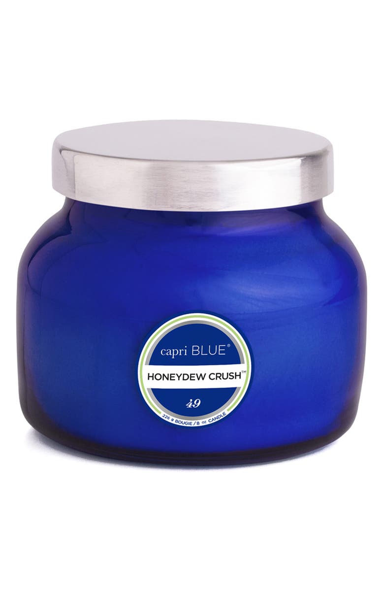 Capri Blue Honeydew Crush Petite Jar Candle, Main, color, Blue
