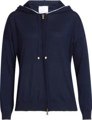 Eleventy Avalon Travel Merino Wool Full Zip Hoodie