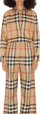 Burberry Check Cotton Trousers
