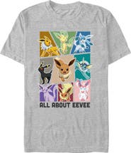 POKEMON Men's Pokemon All About Eevee Eeveeloution Graphic Tee