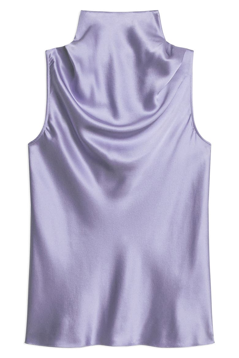 Silk Satin Draped Tank, Main, color, ALEUTIAN