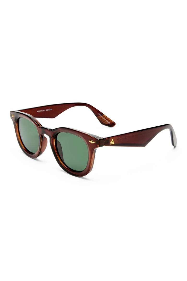 Aperture 45mm Round Sunglasses, Alternate, color, TOFFEE / KHAKI MONO