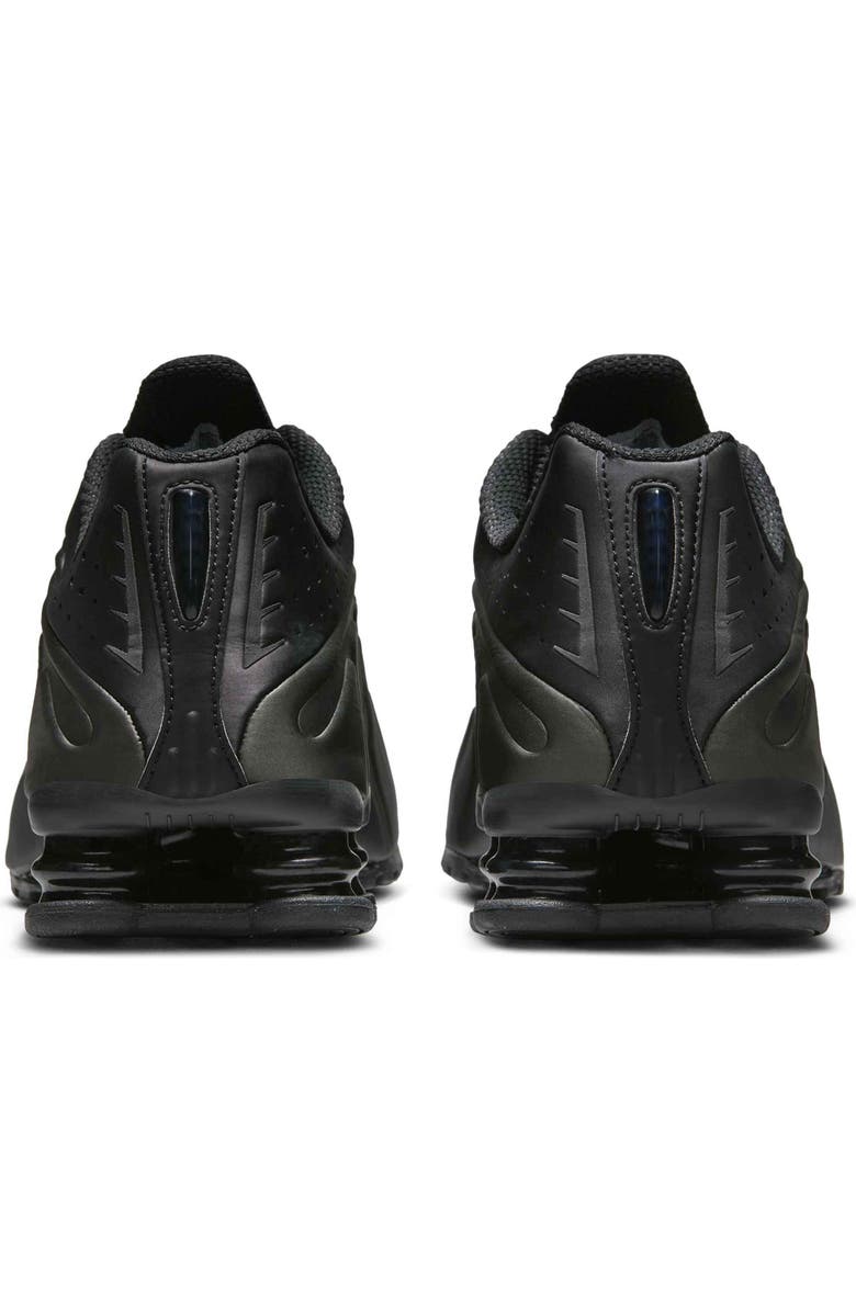 Nike Shox R4 Sneaker, Alternate, color, 001 001 001 001 Black/Black/Bright Crimson/Black