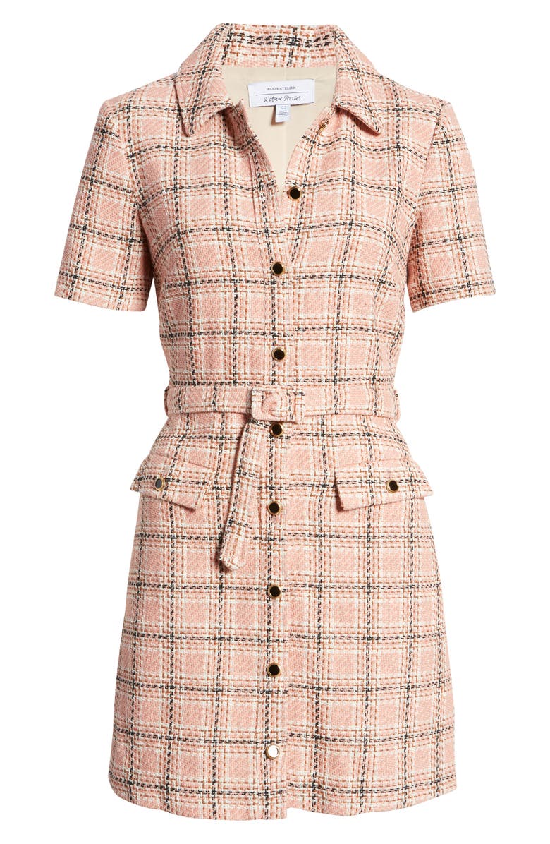 & Other Stories Belted Tweed Shirtdress, Alternate, color,
