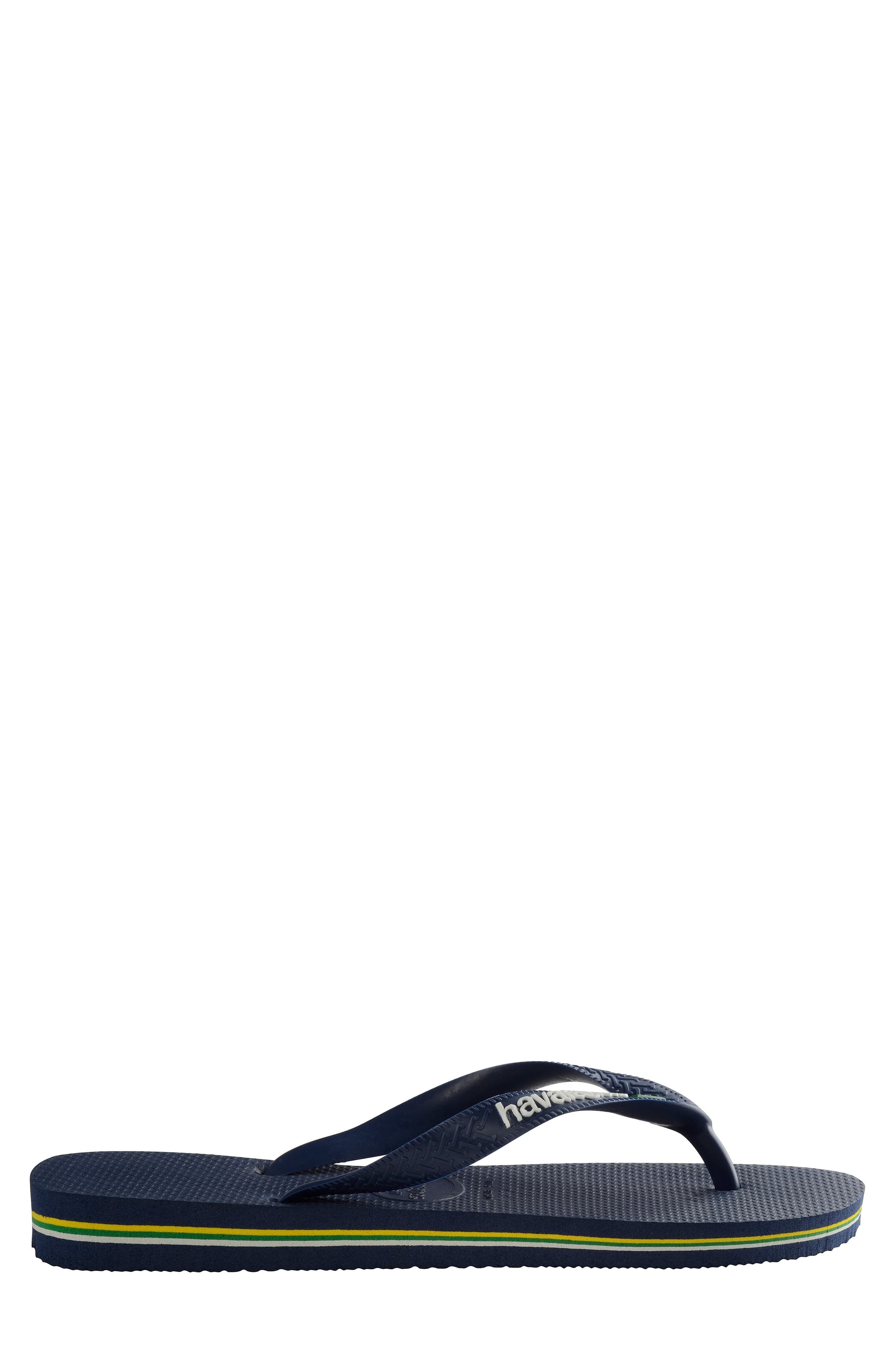 Brazil Logo Flip Flop, Alternate, color, NAVY BLUE