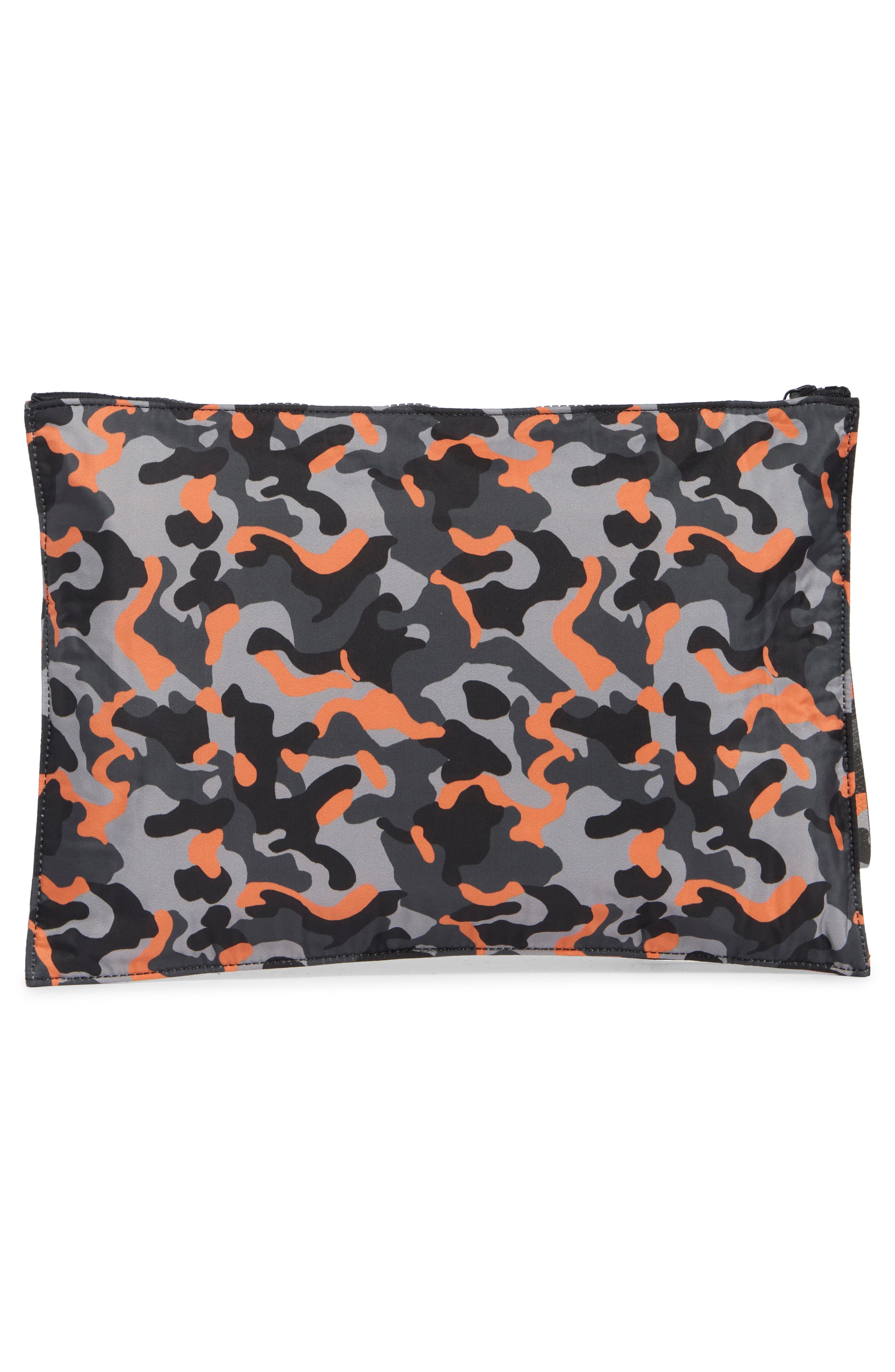 Longchamp Camo Top Zip Wrislet, Alternate, color, Cement