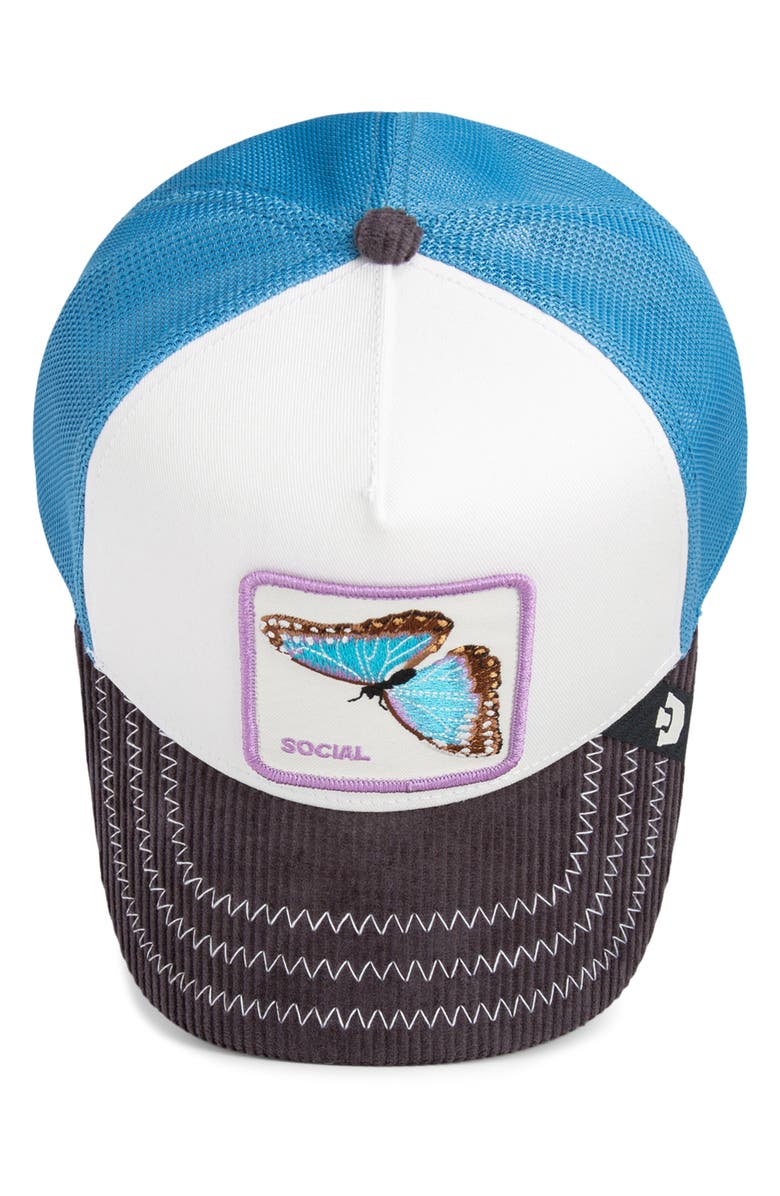 Goorin Bros. Social Remix Butterfly Patch Snapback Trucker Hat, Alternate, color, Multi Color