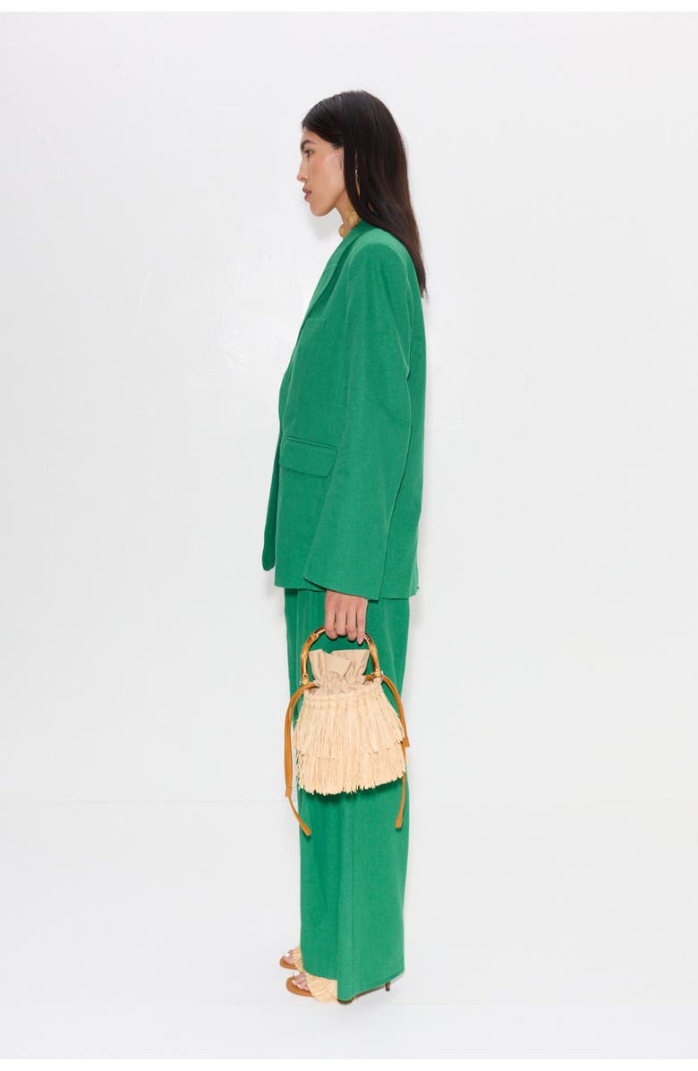 SIMONMILLER Oversized Lennox Linen Jacket, Alternate, color, Amazon Green