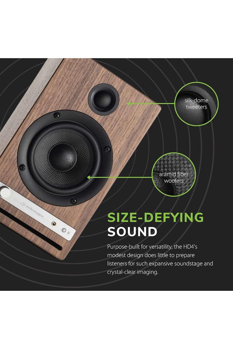 HD4 Next Gen Home Music System w/ Bluetooth aptX Adaptive, Alternate, color, Walnut