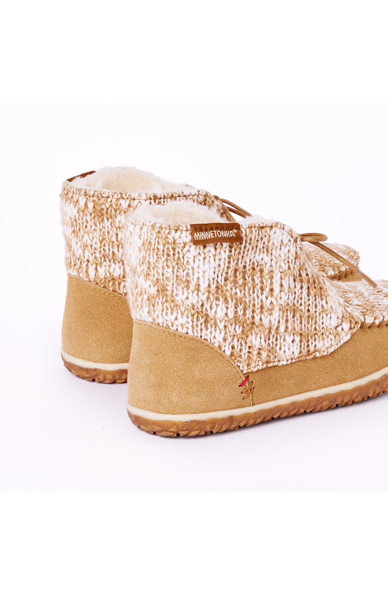 Torrey Faux Fur Lined Slipper Bootie, Alternate, color, CINNAMON MIX KNIT