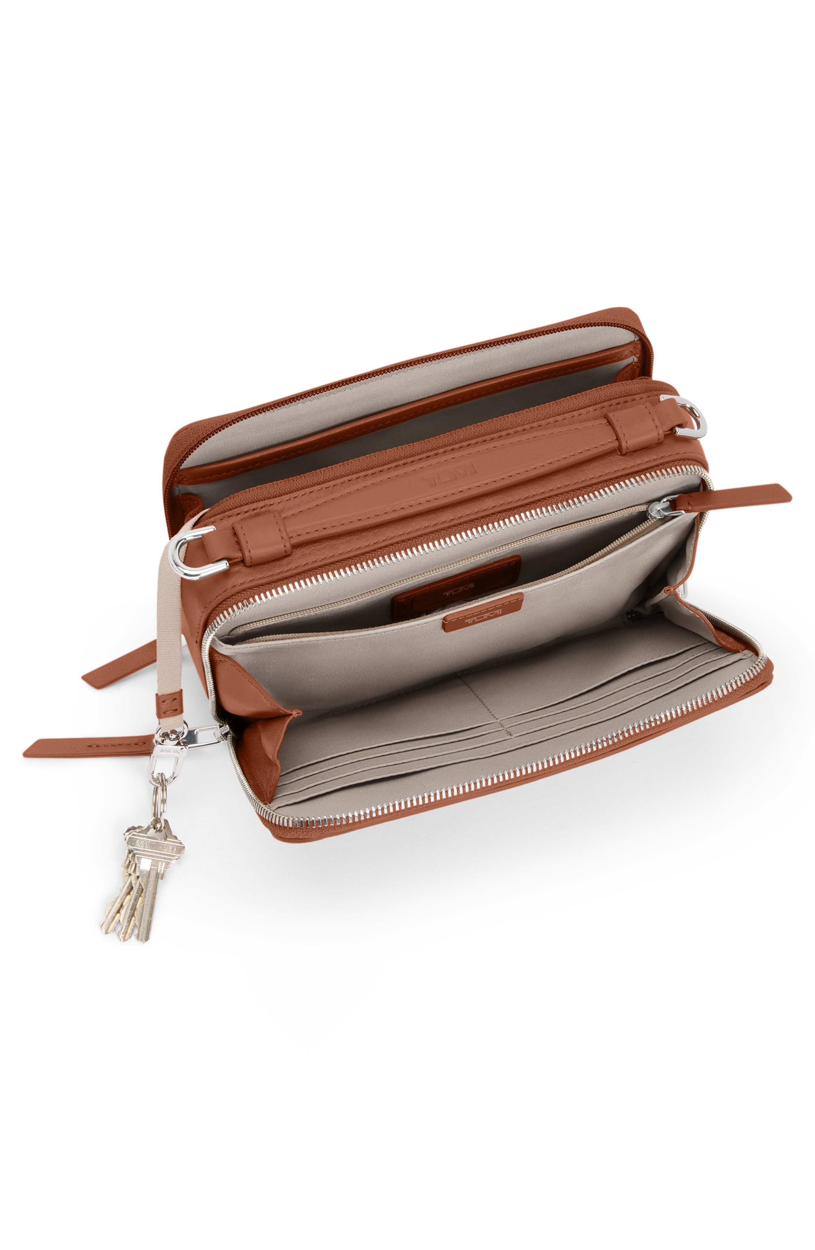 Voyageur Myla Leather Crossbody Bag, Alternate, color, SIENNA