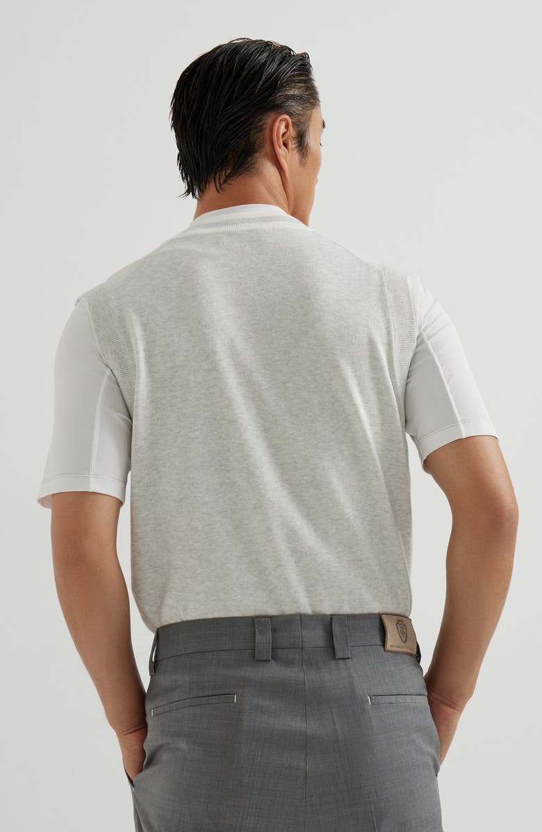 Brunello Cucinelli Cotton vest, Alternate, color, Fog