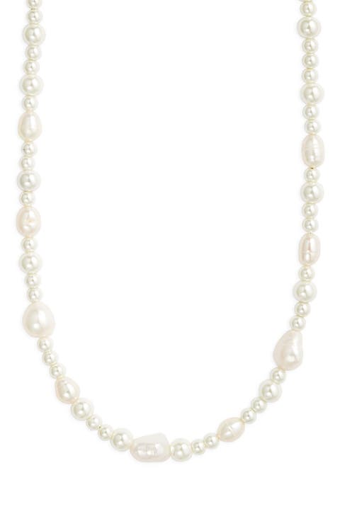 Faux & Freshwater Pearl Necklace