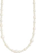 Nordstrom Faux & Freshwater Pearl Necklace