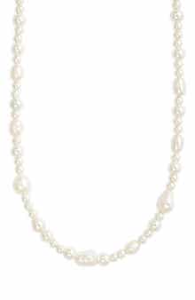 Nordstrom Faux & Freshwater Pearl Necklace