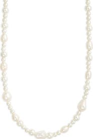Nordstrom Faux & Freshwater Pearl Necklace