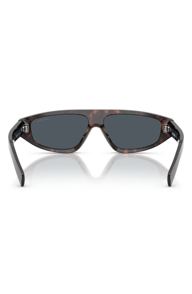 Prada 57mm Irregular Sunglasses, Alternate, color, Root Havana / Dark Grey