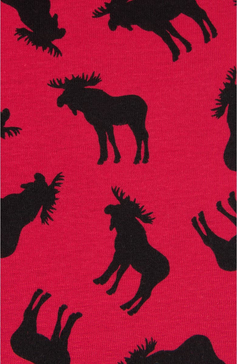 Leveret Kids Two-Piece Cotton Matching Family Holiday Pajamas, Argyles & Holiday Prints, Alternate, color, Moose