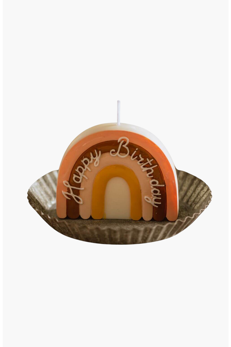 Boho Rainbow Candle Cake Topper, Main, color, Multi