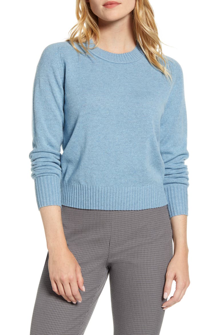 The ReCashmere Vintage Crew Sweater, Alternate, color, HEATHER AQUA