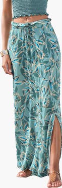 LASCANA Women's Paperbag Maxi Skirt