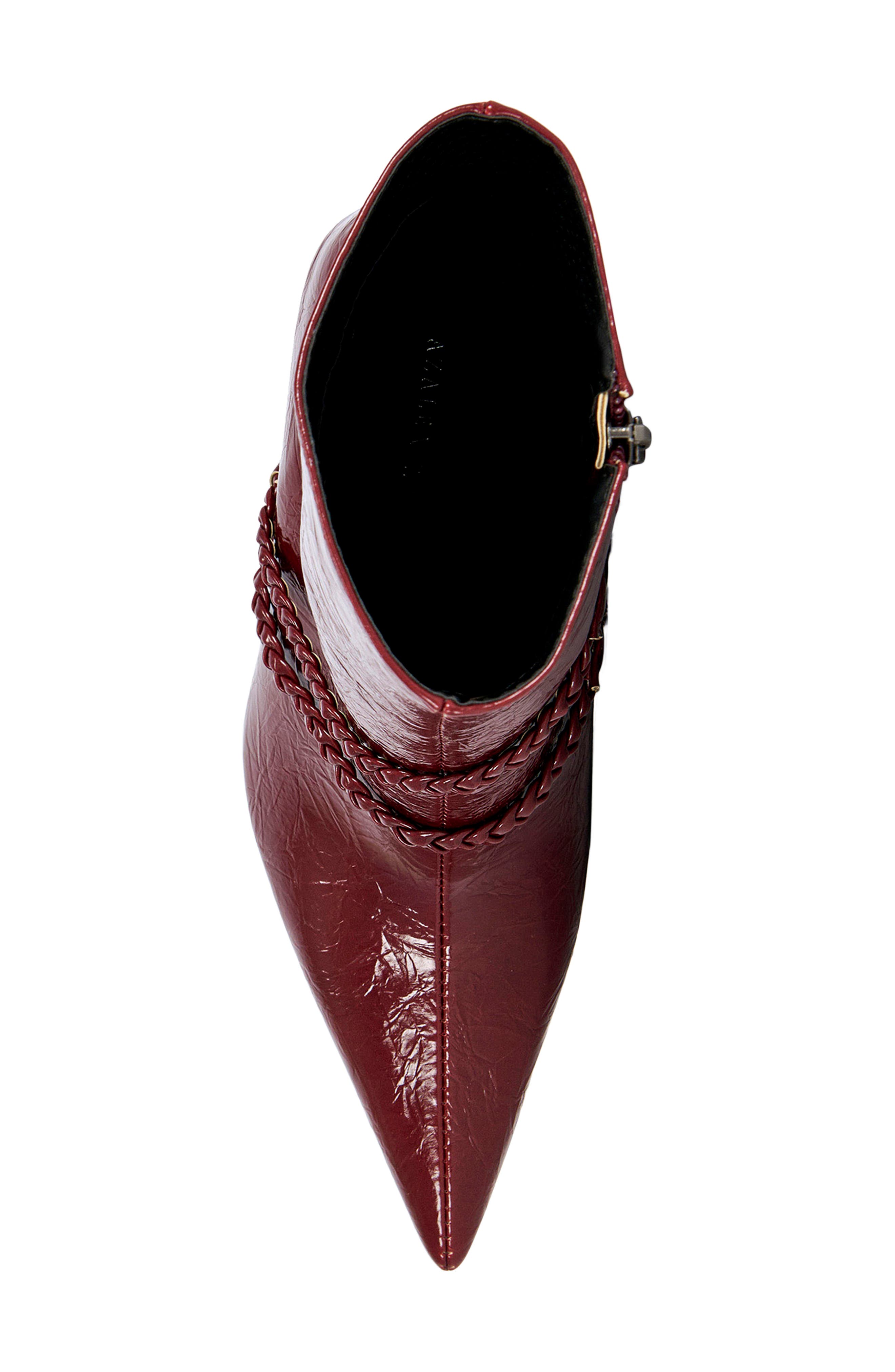 Jacques Pointed Toe Wedge Bootie, Alternate, color, RED