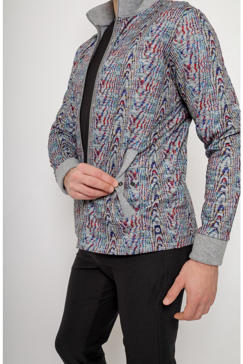 Handfill Bomber Jacket, Alternate, color, GREY MULTI